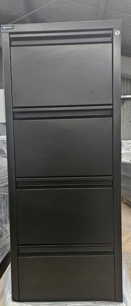 MAXIM Easy-Glide 4 Drawer Filing Cabinet - Matte Black - Factory second Carousel 1