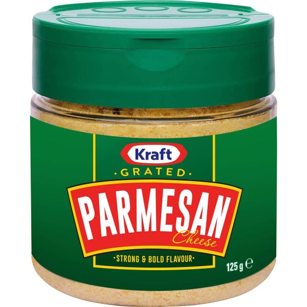 Kraft Grated Parmesan Cheese Powder Strong and Bold Flavour Pasta Topping 125g Carousel 1