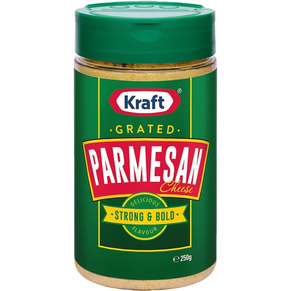 Kraft Grated Parmesan Cheese Powder Strong and Bold Flavour Pasta Topping 250g Carousel 1
