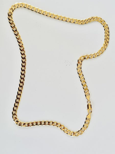 10 Carat Solid Gold Curb Link Unisex Chain - Massive 35* grams Carousel 1