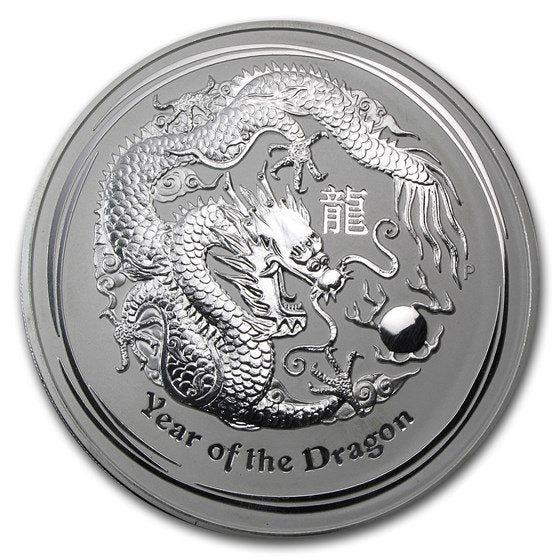 1 kg 2012 silver Dragon from Perth Mint. Lunar Series. Carousel 1