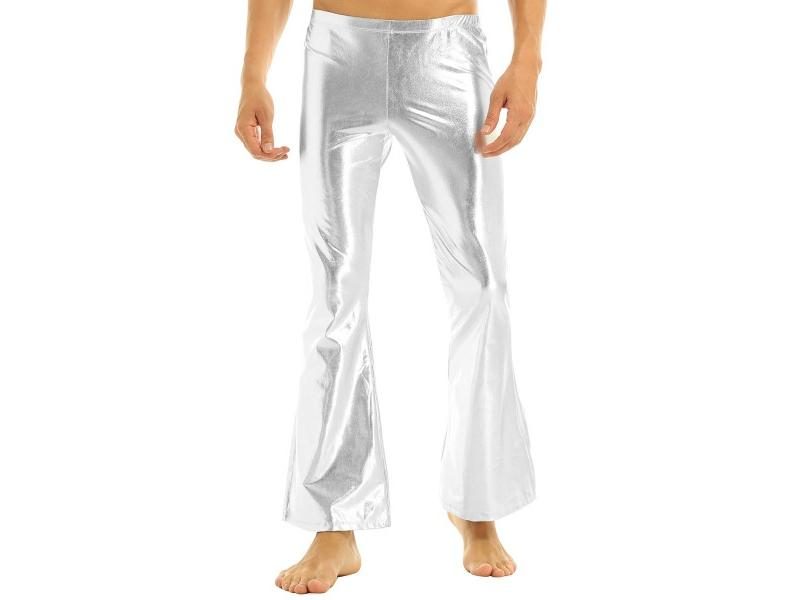 Men Pants Retro Disco Costume Vintage Year 60s 70s Pants With Bell Bottom Carousel 1