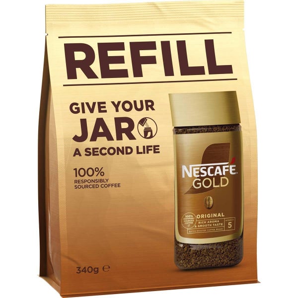 Nescafe Gold Instant Coffee Refill Pouch 340g Carousel 1
