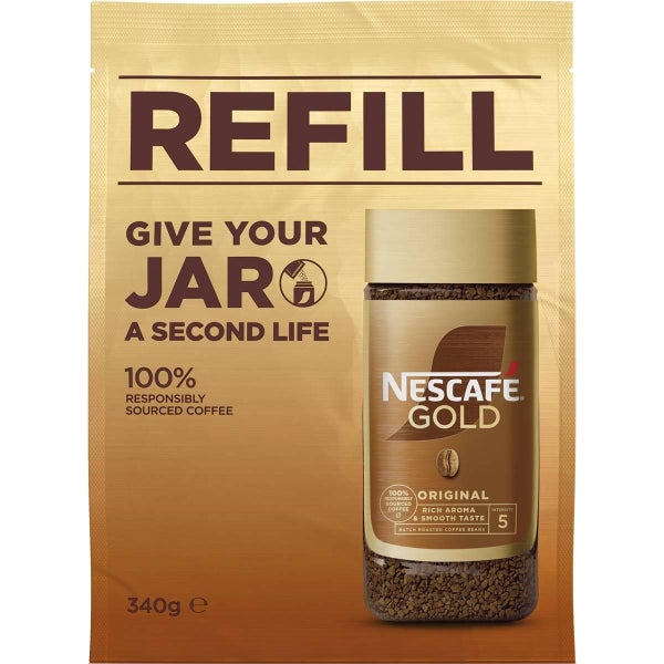 Nescafe Gold Instant Coffee Refill Pouch 340g Carousel 2