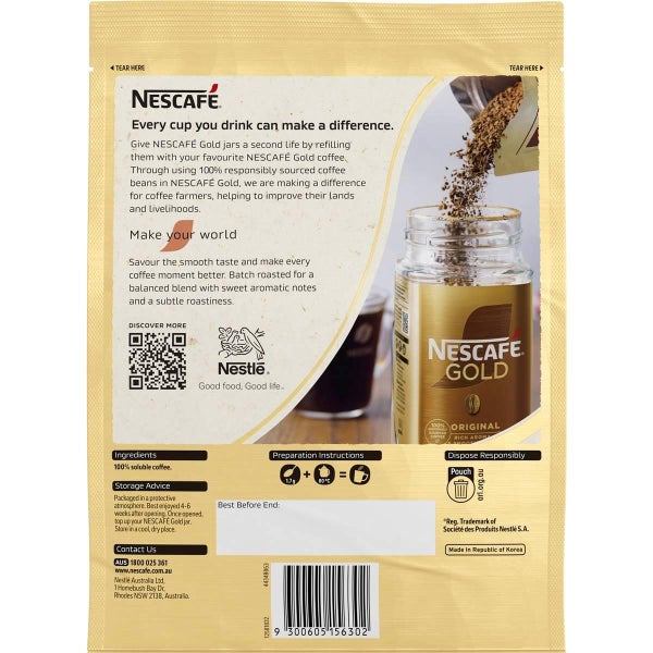 Nescafe Gold Instant Coffee Refill Pouch 340g Carousel 3