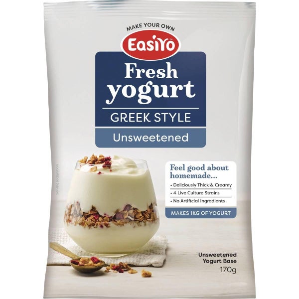 Easiyo Make Your Own Fresh Greek Style Yoghurt Unsweetened Sachet 170g Carousel 1