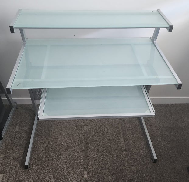 Glass Computer Desk Carousel 1