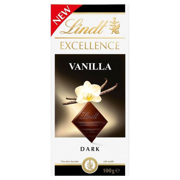 Lindt Excellence Vanilla Dark Chocolate Block 100g Carousel 1