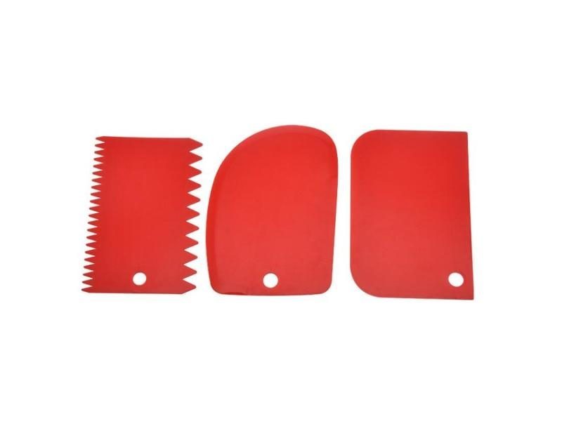 3PCS/Set Plastic Cake Decorating Tools Dough Cutter Icing Scrappers Kitchen Carousel 1