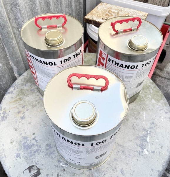 Three 5L metal cans for petrol $1 Reserve Carousel 1