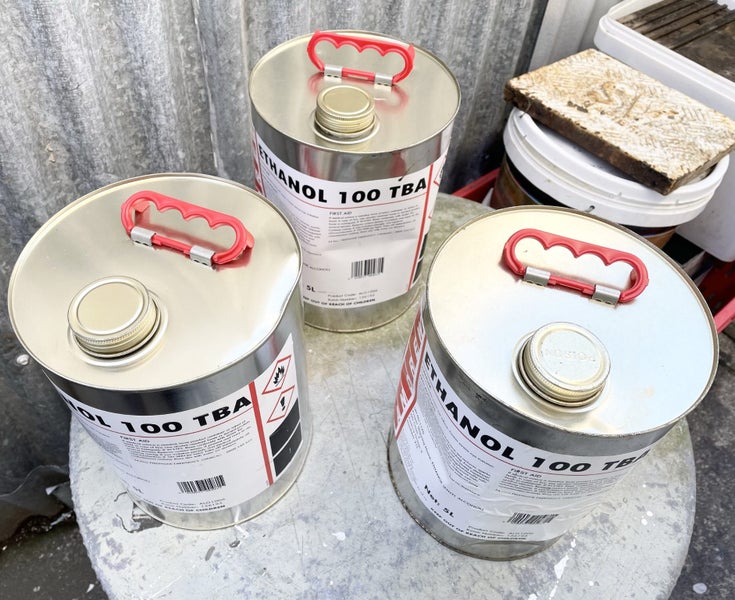 Three 5L metal cans for petrol $1 Reserve Carousel 2