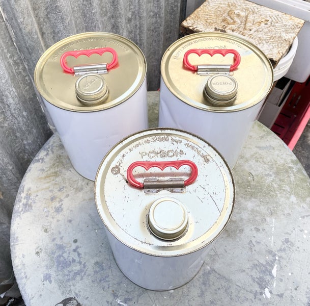 Three 5L metal cans for petrol $1 Reserve Carousel 1