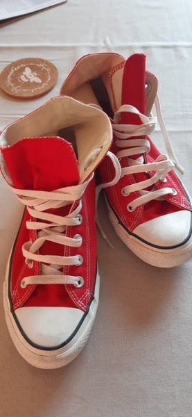 RED CONVERSE ALLSTAR BASEBALL BOOTS Carousel 1