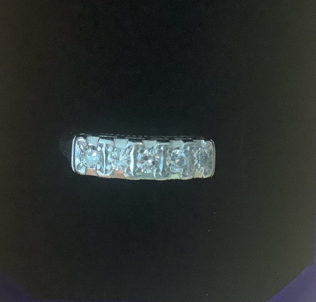Natural Diamond and platinum ring size J Carousel 1