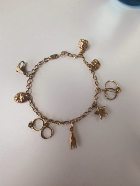 9ct gold charm bracelet Carousel 6