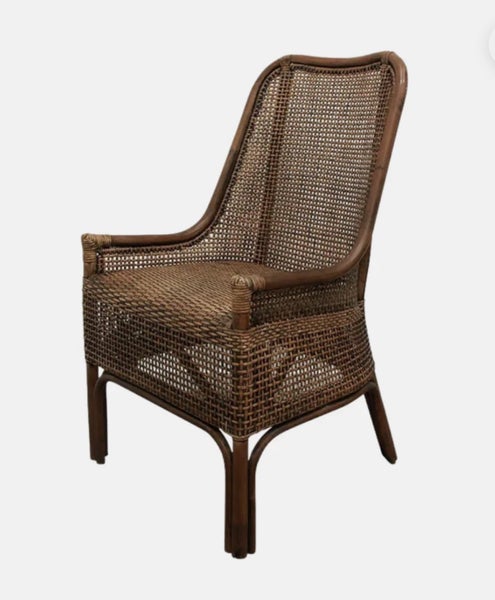 **ALBANY RATTAN DINING CHAIRS x4 - BROWN**62863860429699112