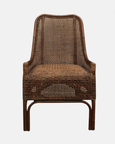 **ALBANY RATTAN DINING CHAIRS x4 - BROWN**62863860429699111