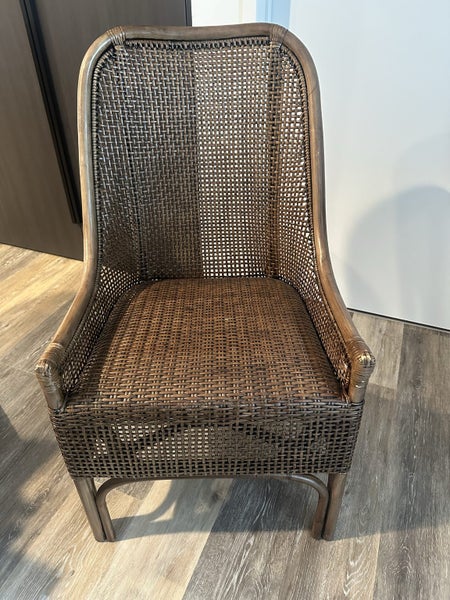 **ALBANY RATTAN DINING CHAIRS x4 - BROWN**62863860429699113