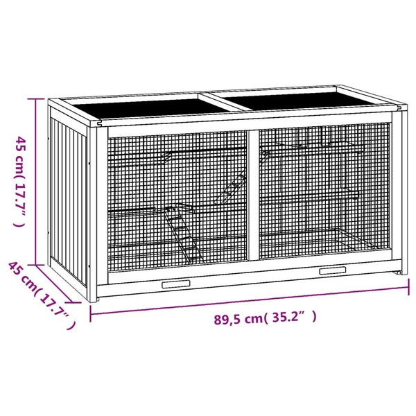 Hamster Cage 89.5X45X45 Cm Solid Wood Fir Oixtno Carousel 2