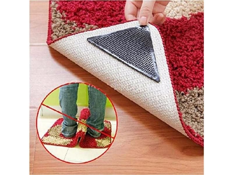 4Pcs/lot Doormat Reusable Anti-skid Rubber Mat Non Slip Patch Mat Washable Rug Carousel 1