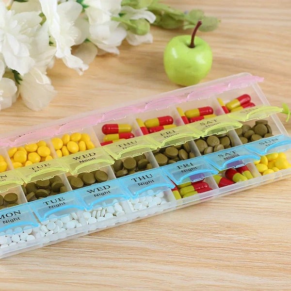 7 Days Weekly Pill Case Medicine Tablet Dispenser Carry Carousel 1