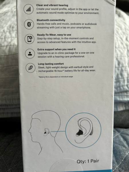 Sennheiser All-Day Clear Slim ADCS1 Bluetooth OTC Hearing Aids62950955253251114