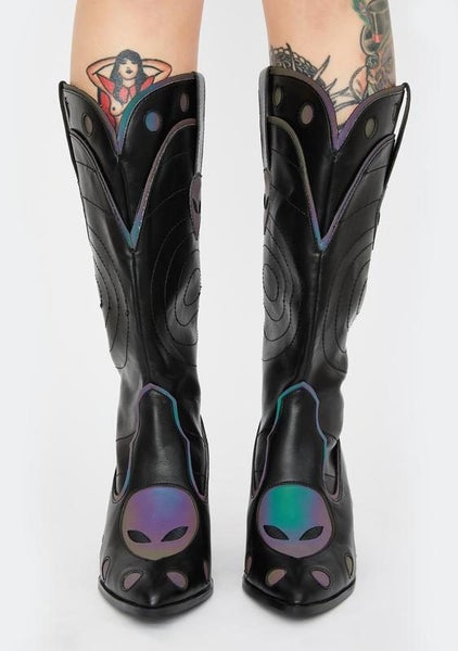 ONLY PAIR n NZ - Brand New - Reflective Cowboy Boots - LIMITED EDITION -IMPORTED Carousel 1