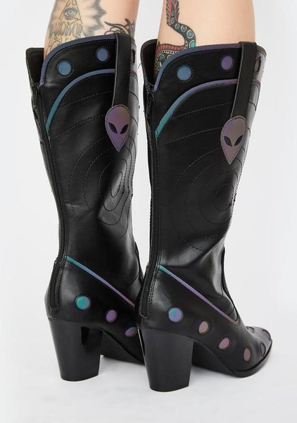 ONLY PAIR n NZ - Brand New - Reflective Cowboy Boots - LIMITED EDITION -IMPORTED Carousel 2