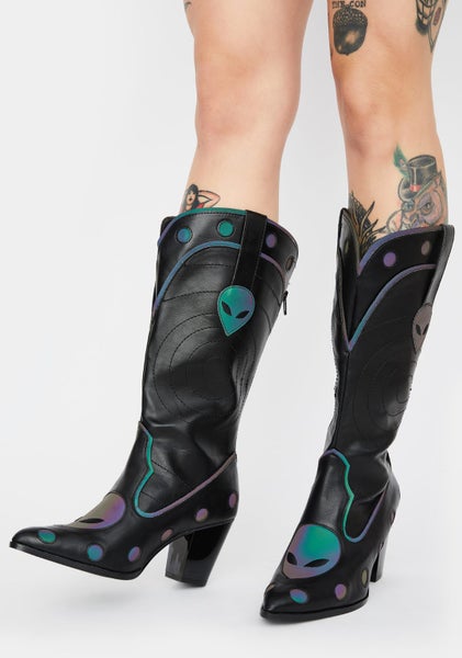 ONLY PAIR n NZ - Brand New - Reflective Cowboy Boots - LIMITED EDITION -IMPORTED62863220714753113