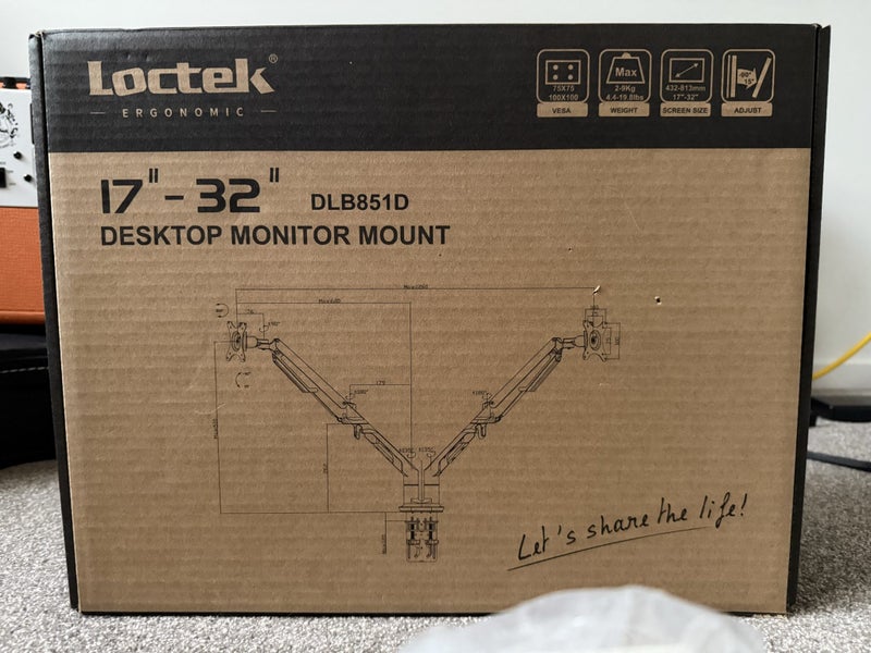 Dual Desktop Monitor Mount 17”-32” Carousel 6