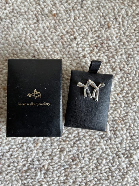 Karen Walker Stud Bow Earrings Silver Carousel 2
