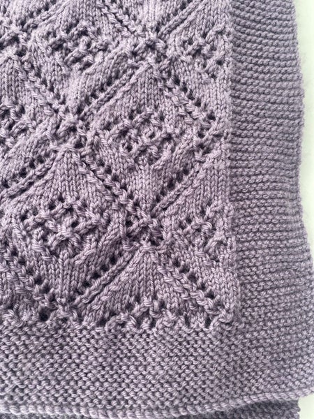 Brand new hand knitted 100% merino blanket Carousel 3