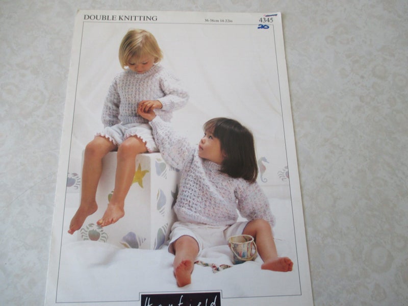 Baby Knitting Pattern - Hayfield Sweaters Carousel 1