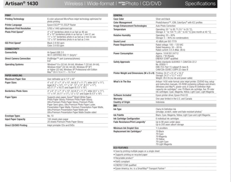 Epson artisan 1430 advanced printer Carousel 4