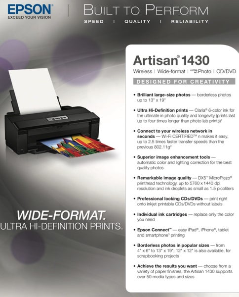 Epson artisan 1430 advanced printer Carousel 1