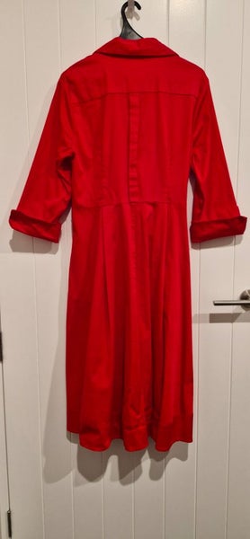 'Dressy Girl' Red Cotton Shirt Dress Size Carousel 2