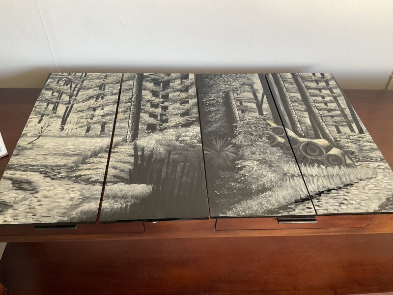Quadriptych Wooden lacquered art62854318161922112
