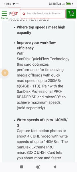 SANDISK EXTREME PRO 1 TB MICRO SD CARD - $173.45 & FREE COURIER & GIFTS (x2)62950956051202112