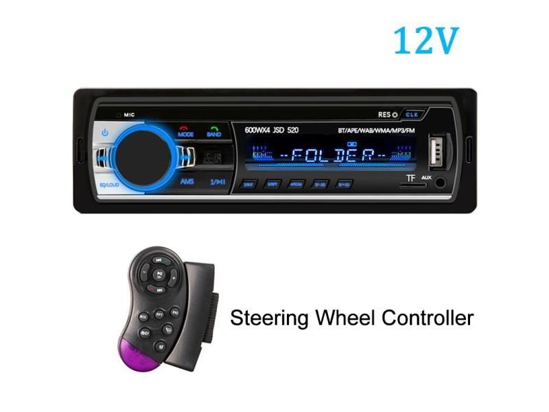 Car Radio 1 Din MP3 Player With FM Audio USB SD Digital Bluetooth AUX Input Carousel 1
