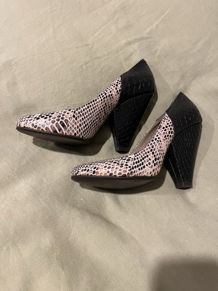 Mollini snake skin heels size 39 Carousel 1