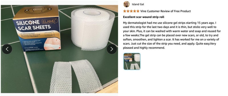 Silicone Scar Sheets Silicone Scar Tape Roll Scar Silicone Strips 4cm x 3m Carousel 20