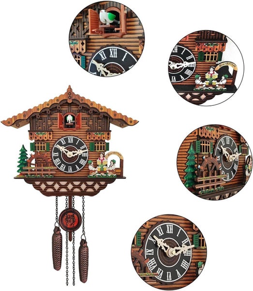 Cuckoo Clock Traditional Black Forest Clock Antique Carousel 1