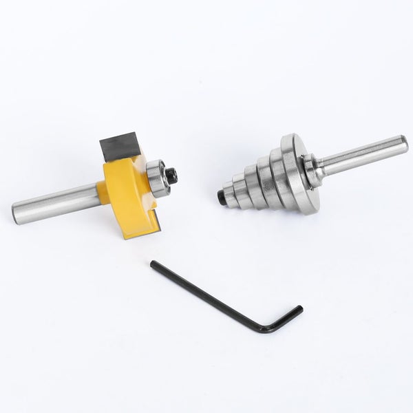 8mm Shank Carbide Steel Rabbet Router Bit With Bearings Trimmer Set Carousel 9