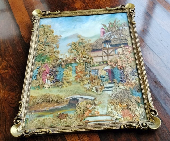 Vintage Original Mixed Media Artwork Carousel 1