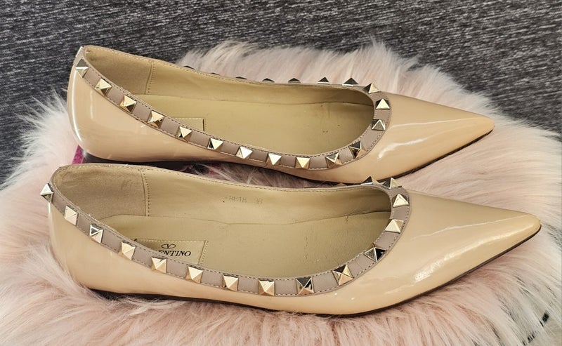 Authentic VALENTINO ROCKSTUD ballet flats Carousel 6
