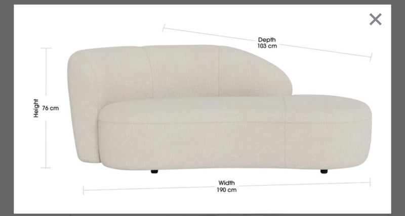 Freedom furniture Lune Daybed LAF Belmont Cream sofa62866851251714114