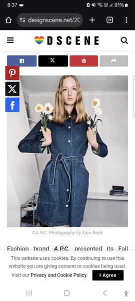 A.P.C Denim Winter Dress Carousel 1