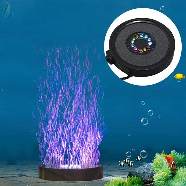 Aquarium LED Air Bubble Stone Disk Bubble Light Carousel 1