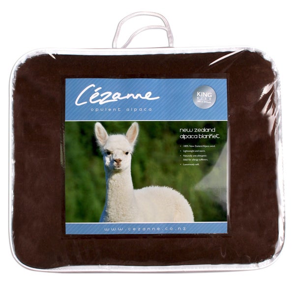 NZ Alpaca King Blanket (Dark Brown)62864740036482112
