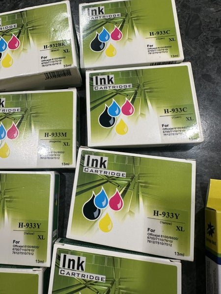 HP office jet 933 & 932 xl cartridges ink 6100 6600 6700 7110 7610 7612 7510 Carousel 2